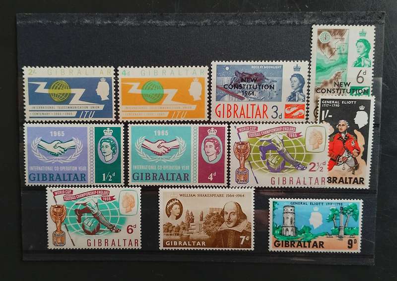 Gibraltar - Collection of 11 Stamps MH
