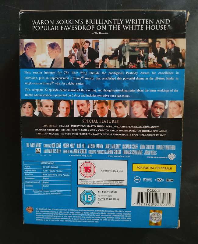 The West Wing - The Complete First Season (6 DVD Set)