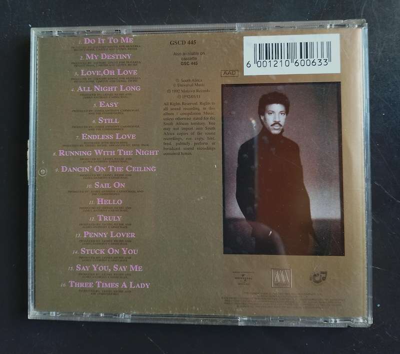 Lionel Richie - Back To Front (CD)
