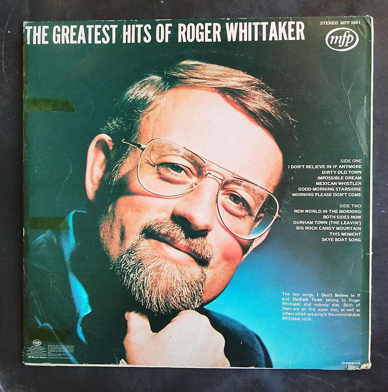 Roger Whittaker - The Greatest Hits of Roger Whittaker LP Vinyl Record