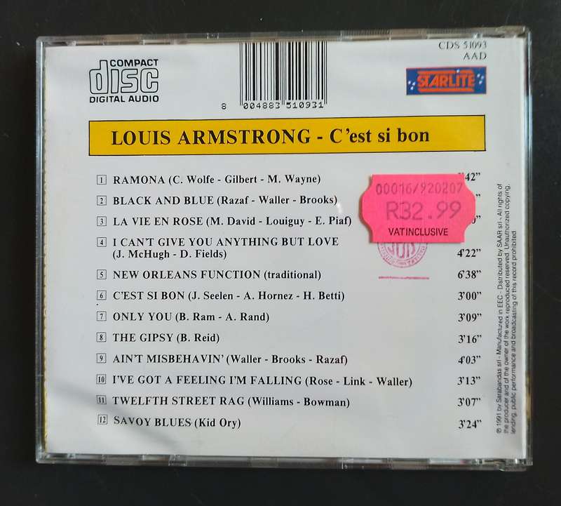 Louis Armstrong - C'Est Si Bon (CD)