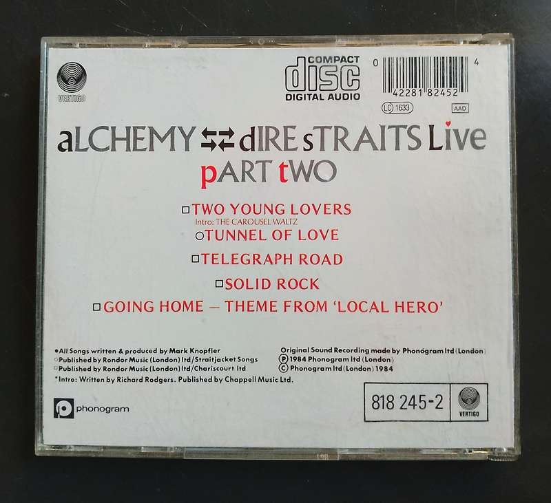 Dire Straits  Alchemy - Dire Straits Live - Part Two (CD)