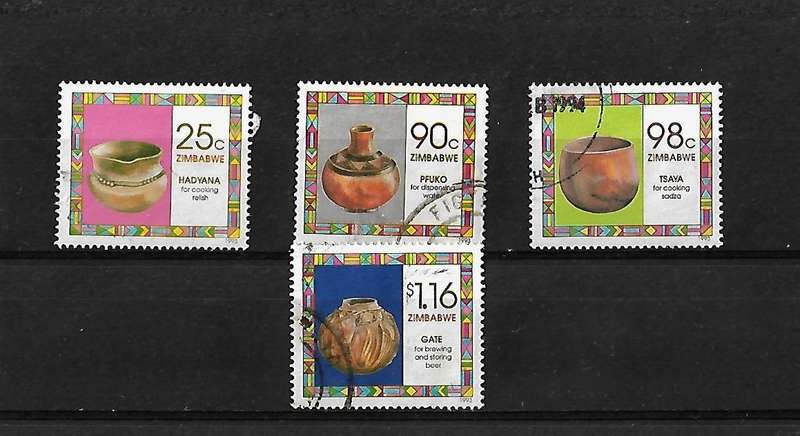 Zimbabwe - 1993 Pottery Part Set of 4 Stamps Fine Used