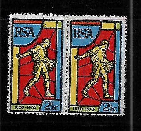 South Africa - 1970 150th Anniversary of Bible Society 2,1/2 Pair of Stamps VFU