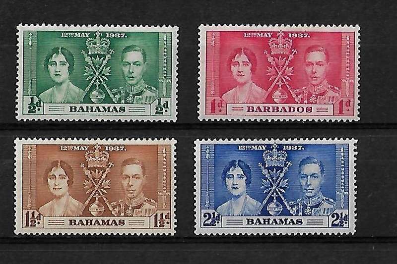 Bahamas & Barbados - 1937 Coronation MH