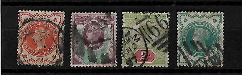 Great Britain 1882 Queen Victoria Part Set of 4 Stamps FU