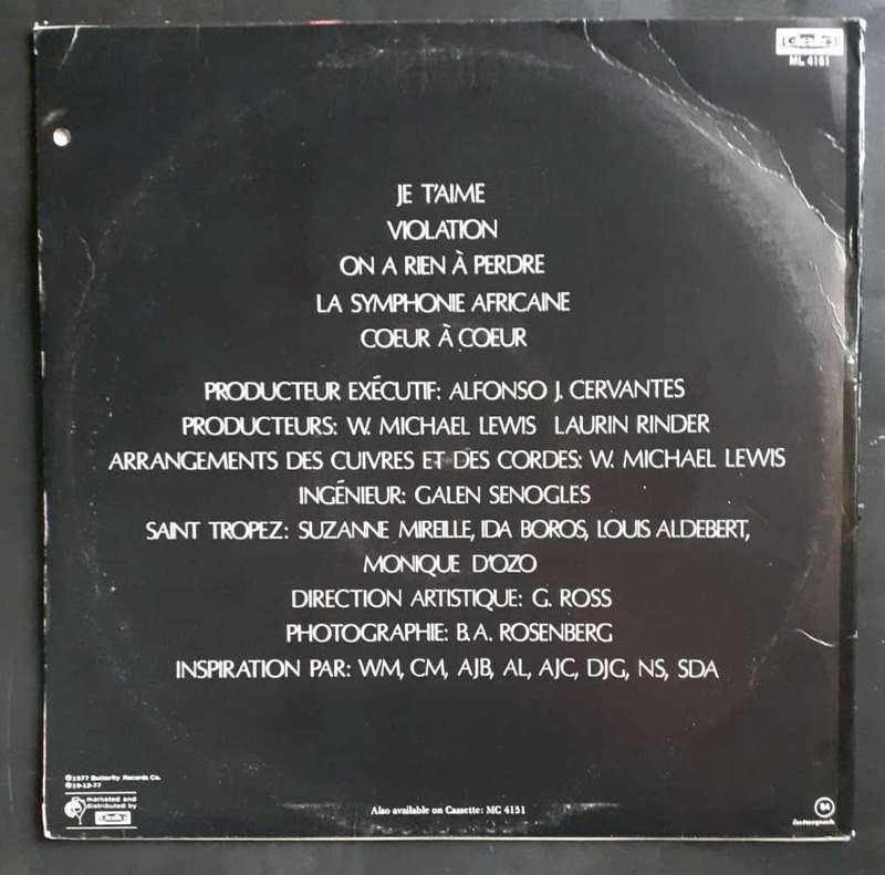 Saint Tropez - Je T'aime LP Vinyl Record