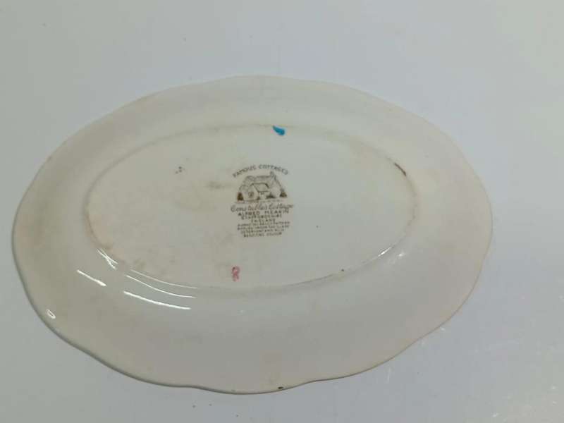 VINTAGE ALFRED MEAKIN GRAVY BOAT AND SAUCER FAMOUS COTTAGES SERIES