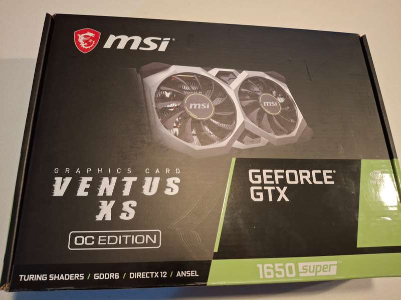 MSI GTX 1650 Super Ventus XS OC Edition Nvidia GeForce GTX 1650  4GB
