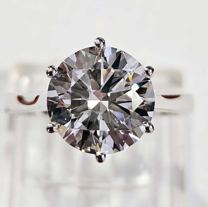 3.02ct Diamond Ring, 18K White Gold (IGI Certified H/SI1)