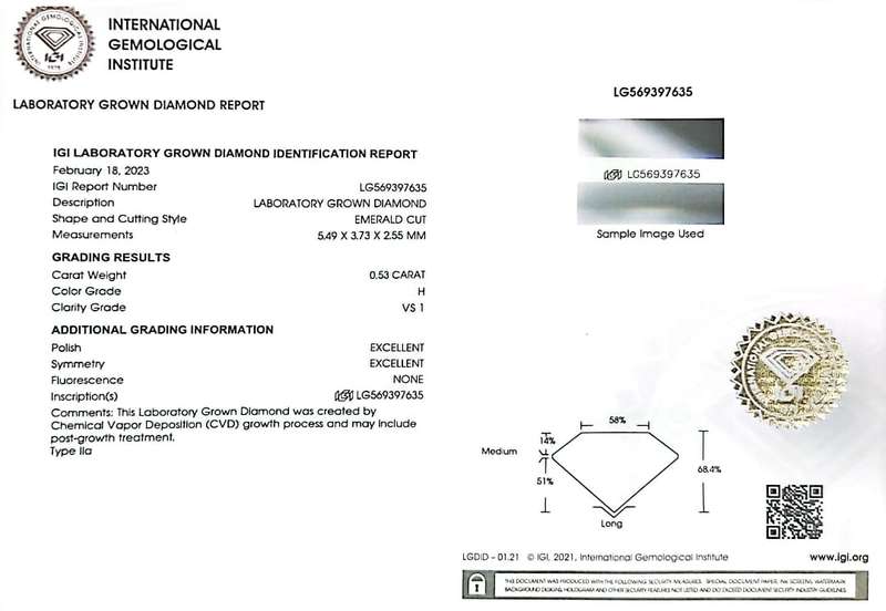3.36CT DIAMOND RING, White Gold  (IGI Certified)