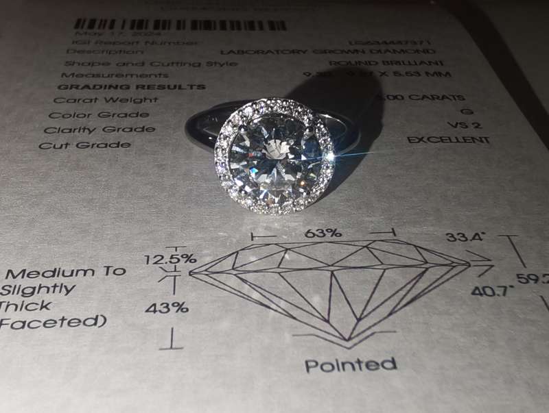 3CT DIAMOND RING  (IGI Certified Diamond)