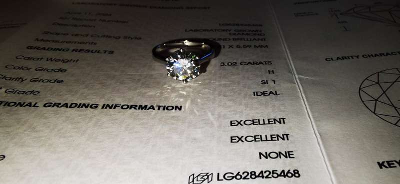 3.02ct Diamond Ring, 18K White Gold (IGI Certified H/SI1)
