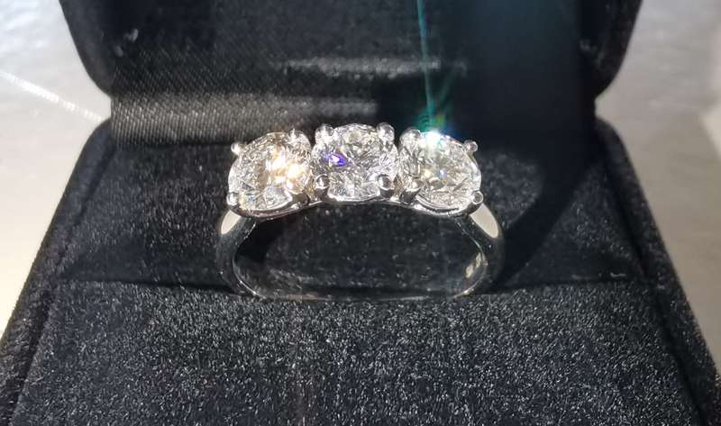 1.62CT DIAMOND ETERNITY RING, White Gold  (Verigem Certified)
