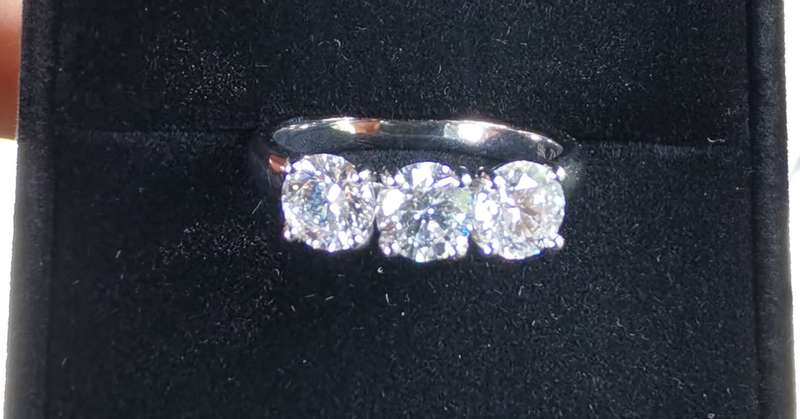 1.62CT DIAMOND ETERNITY RING, White Gold  (Verigem Certified)