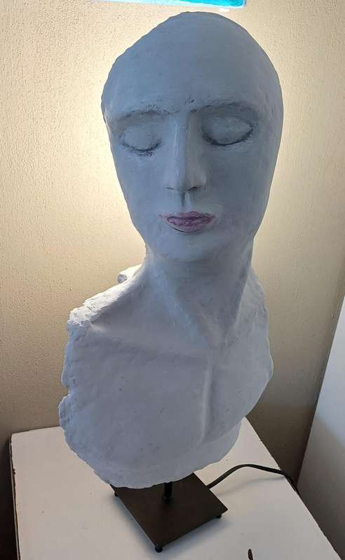 Mixed Media Face & Top Body Lamp