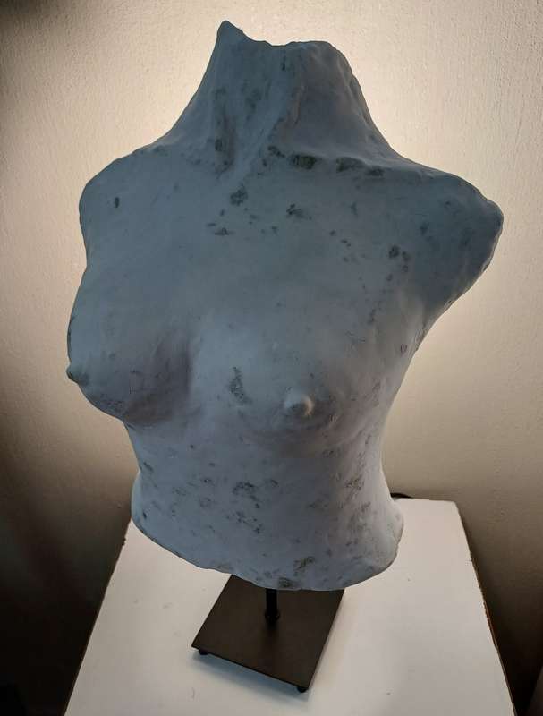 Mixed Media Bust Lamp