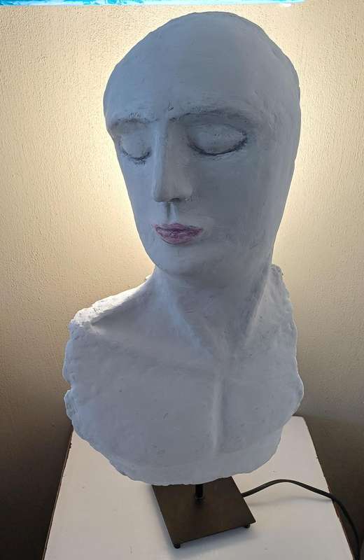 Mixed Media Face & Top Body Lamp