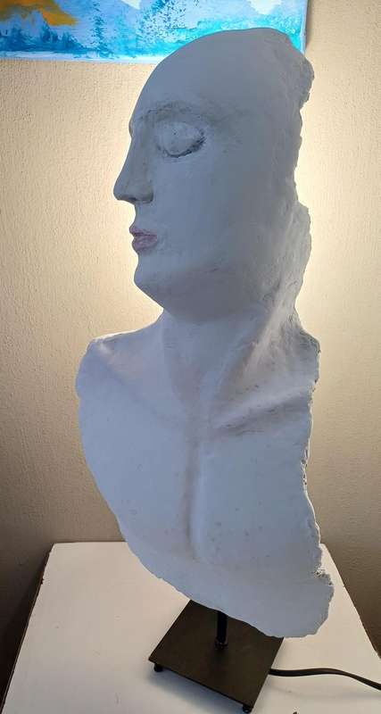 Mixed Media Face & Top Body Lamp