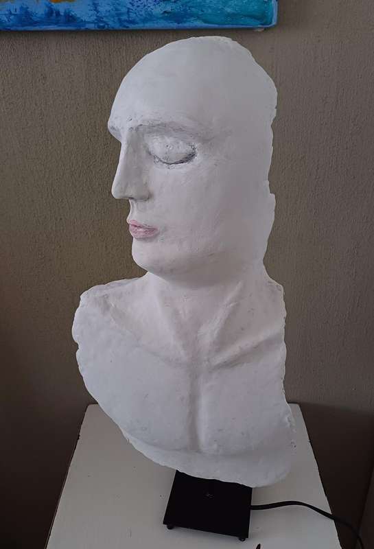 Mixed Media Face & Top Body Lamp