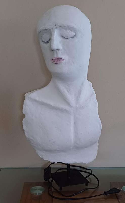 Mixed Media Face & Top Body Lamp