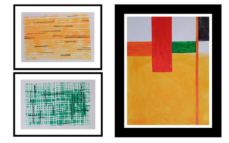 Art set 3 - Acrylics on paper - Abstract Art