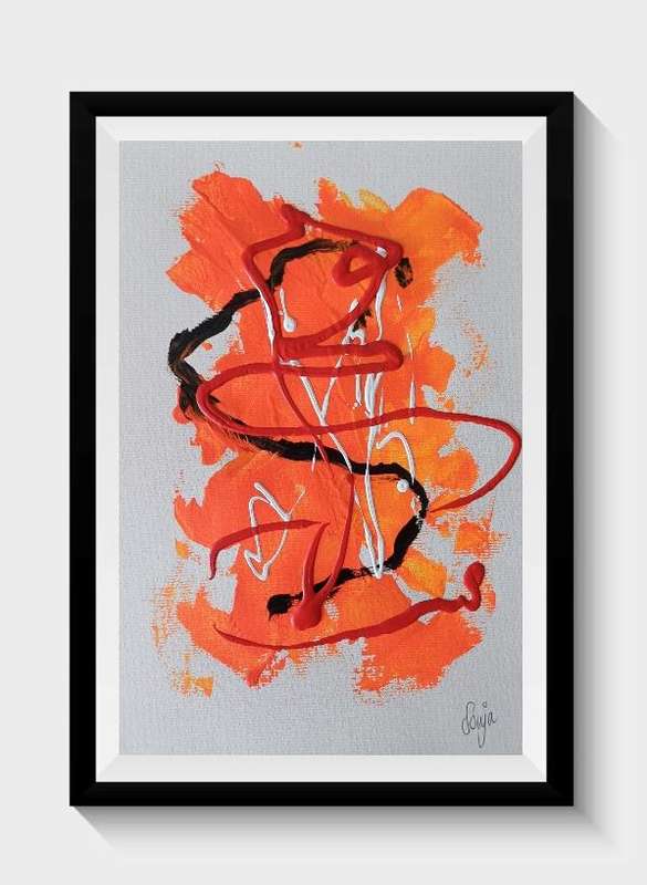 Beyond the dream - Acrylics on paper - Abstract Art