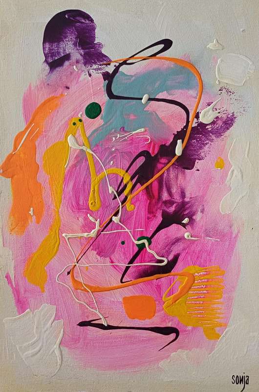 Blissful moments - Set of 2 Abstract Art