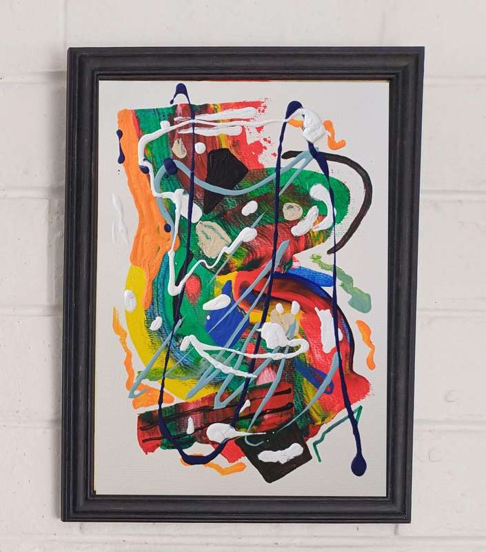 Untitled 1 - Acrylics on paper - Abstract Art