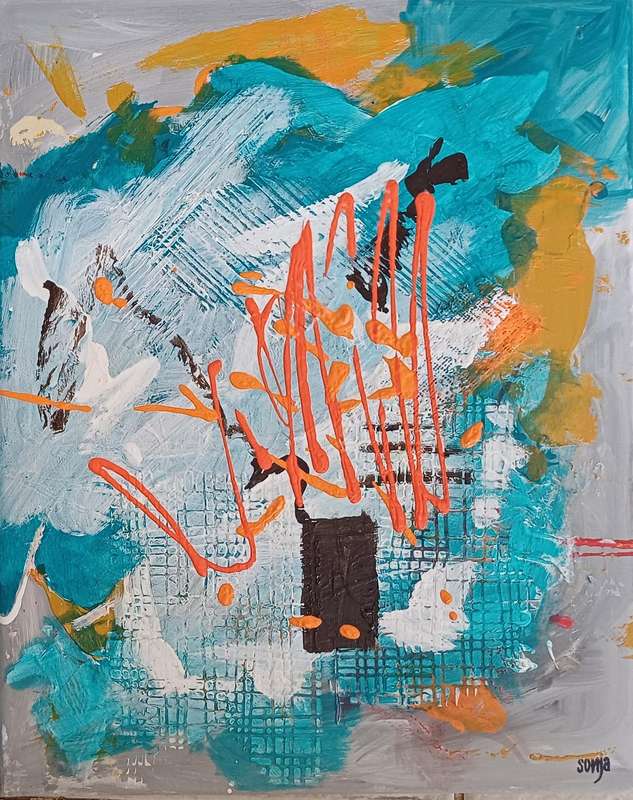 Untitled- Set of 2 Abstract Art