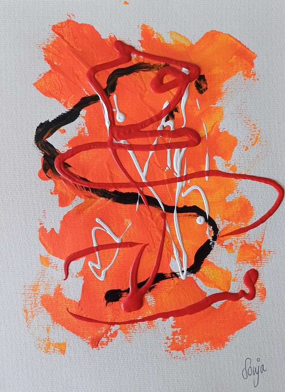 Untitled - Acrylics on paper - Abstract Art