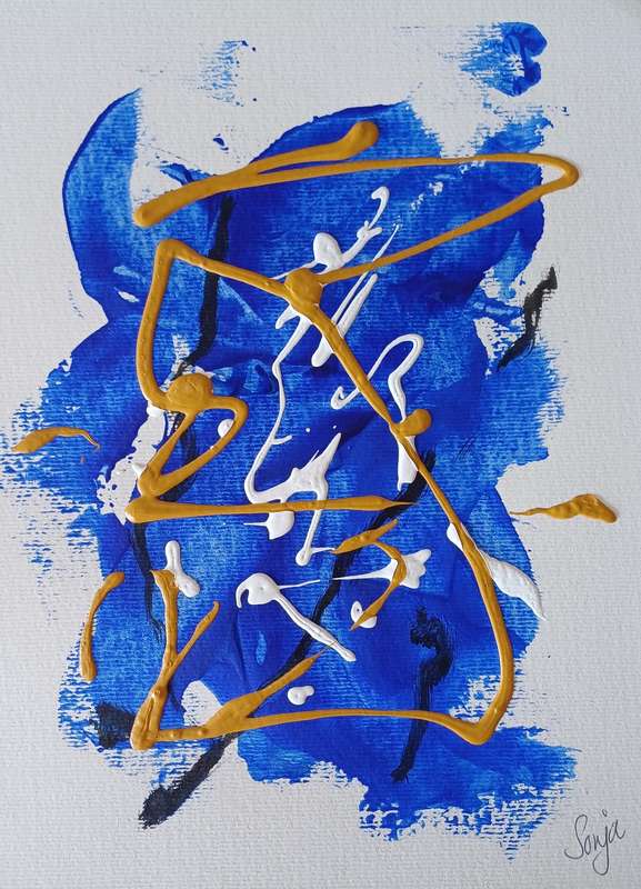 Galaxy of stars  - Acrylics on paper - Abstract Art