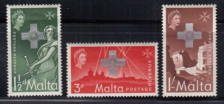 MALTA 1957 SG 283-286, COMPLETE SET MH.