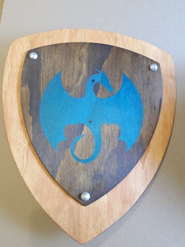 Wooden Medieval Dragon Shield Toy ( Knights/ Medieval Dragon Shield) Childrens toy shield