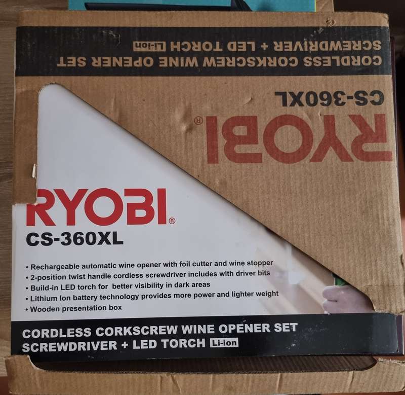 Ryobi 3.6V Ryobi CS-360XL S/Driver 3.6v Li-ion Corkcsrew Wine
