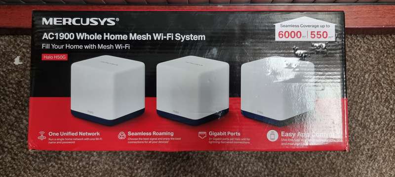 Mercusys Halo H50G(3-pack) H50G AC1900 Whole Home Mesh Wi-Fi System 3-pack