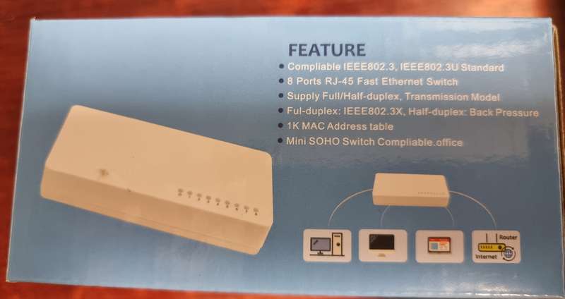 8-Port 10/100Mbps Ethernet Swith