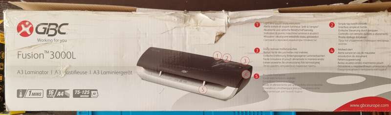 GBC Fusion 3000L A3 Laminator GBC (for repairs or parts)
