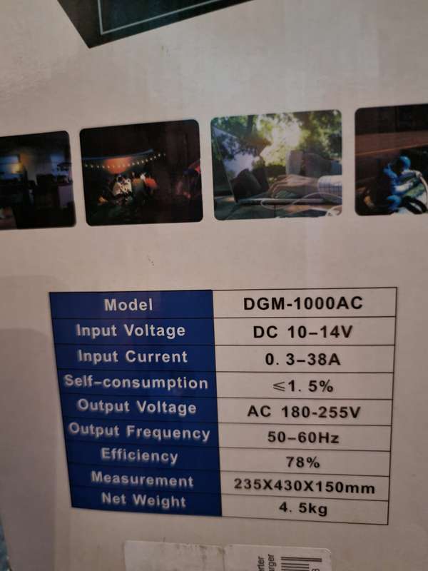 Digimark DC to AC Inverter 1000W with Built-in Charger