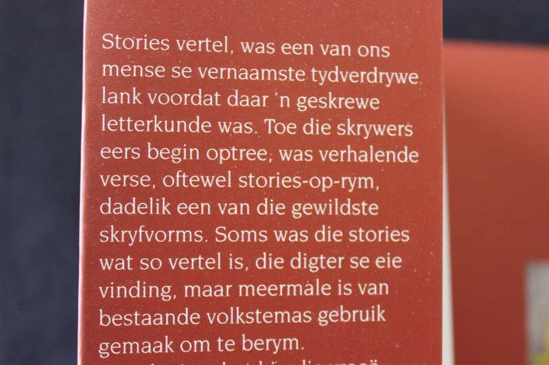 STORIES OP RYM. Keur van vroeë Afrkaanse verhalende verse. Pieter W. Grobbelaar.