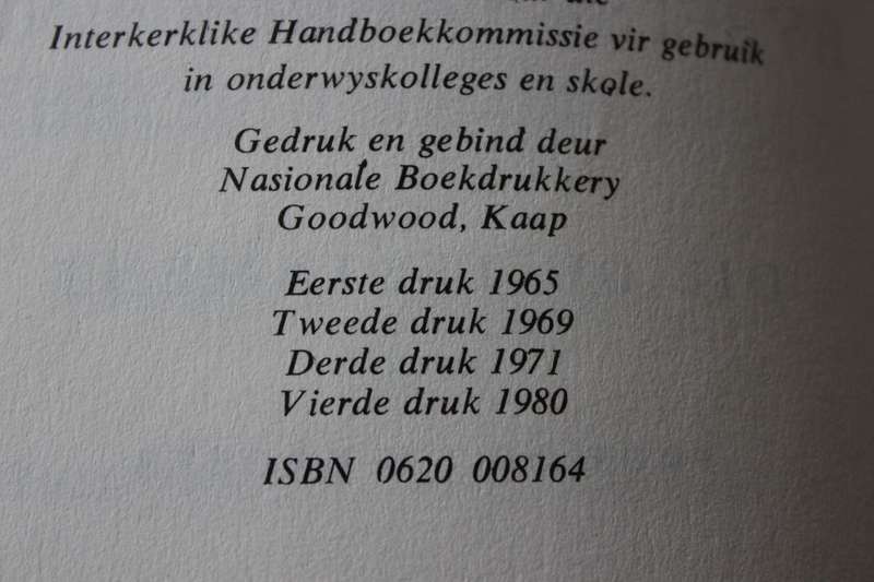 HANDBOEK BYBELSE GESKIEDENIS. Die Ou Testament. Dr. J.H. Kroeze.