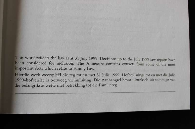 CASEBOOK ON SOUTH AFRICAN FAMILY LAW. VONNISBUNDEL OOR DIE SUID-AFRIKAANSE FAMILIEREG. Cronjé/Heaton