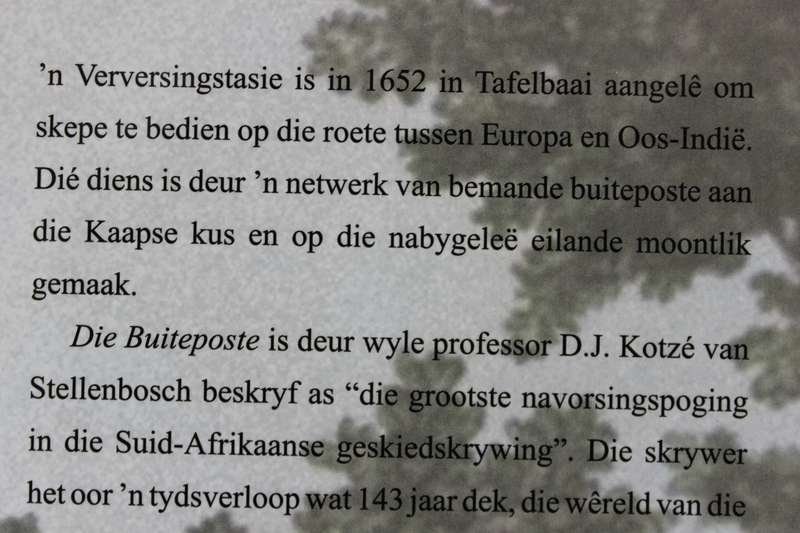 DIE BUITEPOSTE. D. Sleigh. (VOC-geskiedenis aan die Kaap)
