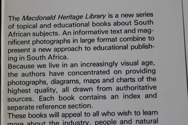 SOUTH AFRICAN GOVERNMENT by Anthony Hocking. No. 4 in MacDonald Heritage Library Series.