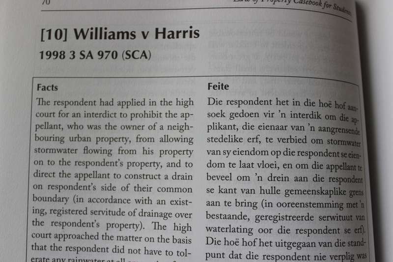 CASEBOOK FOR STUDENTS. Law of Property 6th Edition. Vonnisbundel vir Studente. Sakereg. AJ vd Walt.
