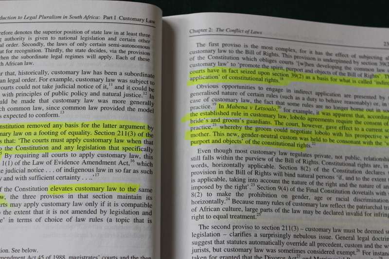 INTODUCTION TO LEGAL PLURALISM in South Africa. Part 1. Customary Law. Bekker/Labuschagne/Vorster