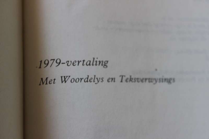 DIE NUWE TESTAMENT EN PSALMS. 1979-Vertaling met Woordelys en Teksverwysings.
