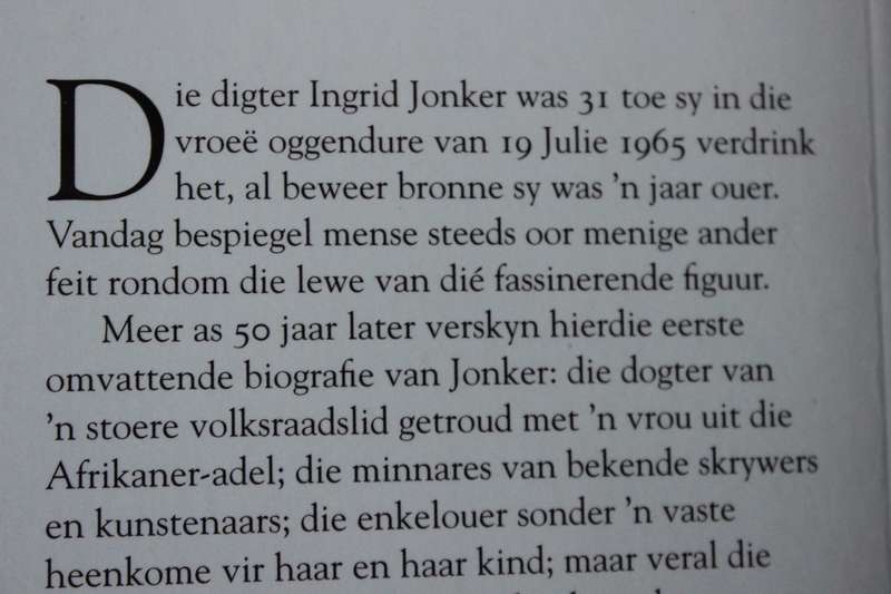 INGRID JONKER. 'n Biografie deur Petrovna Metelerkamp. (Geteken deur skrywer)