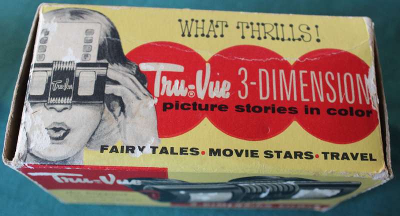 TRU-VUE. 3-Dimension Viewer with 5 Picture Story Cards in 3-Dimension. Vintage in Original Box.
