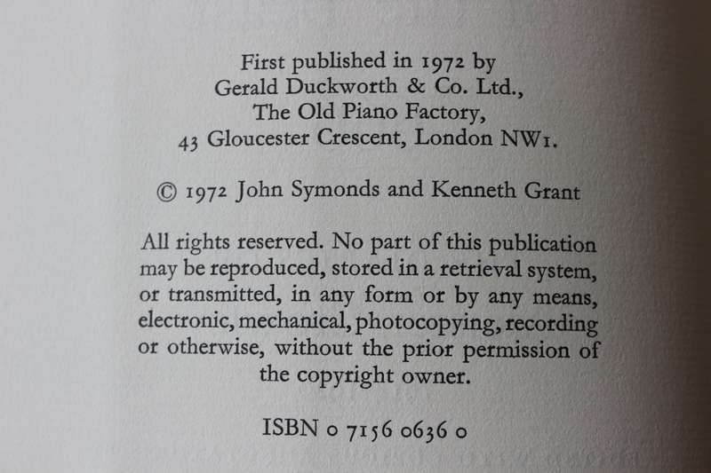 THE MAGICAL RECORD OF THE BEAST 666 by Aleister Crowley.